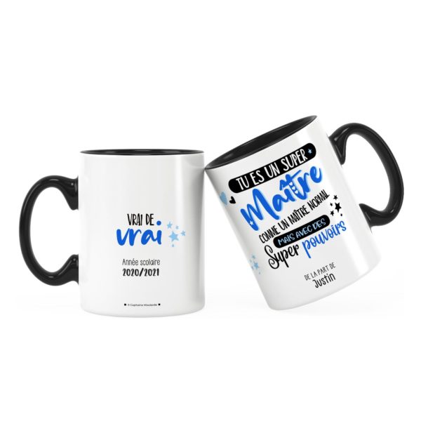 Cadeau pour maître | Idée cadeau mug maître super pouvoirs