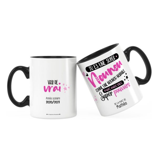 Cadeau nounou | Idée cadeau de mug nounou super pouvoirs