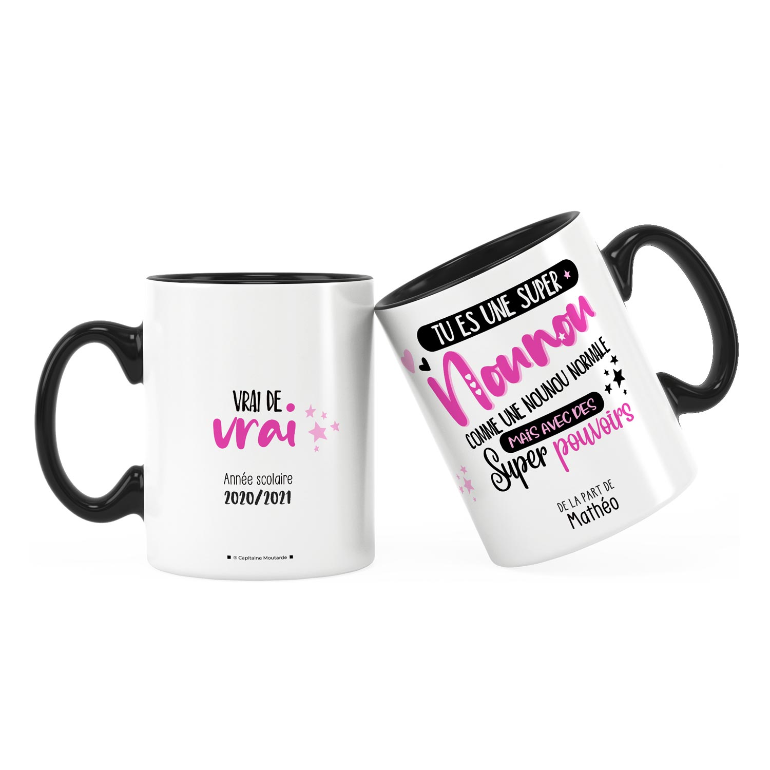 Coffret Cadeau MUG Super Nounou + Carte de Noël par UVACN – Un Vœu