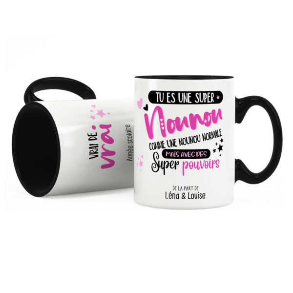 Cadeau nounou | Idée cadeau de mug nounou super pouvoirs